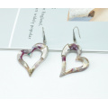 2020 2021 Custom simple fish hook ear jewelry for women Acrylic dangle heart earrings